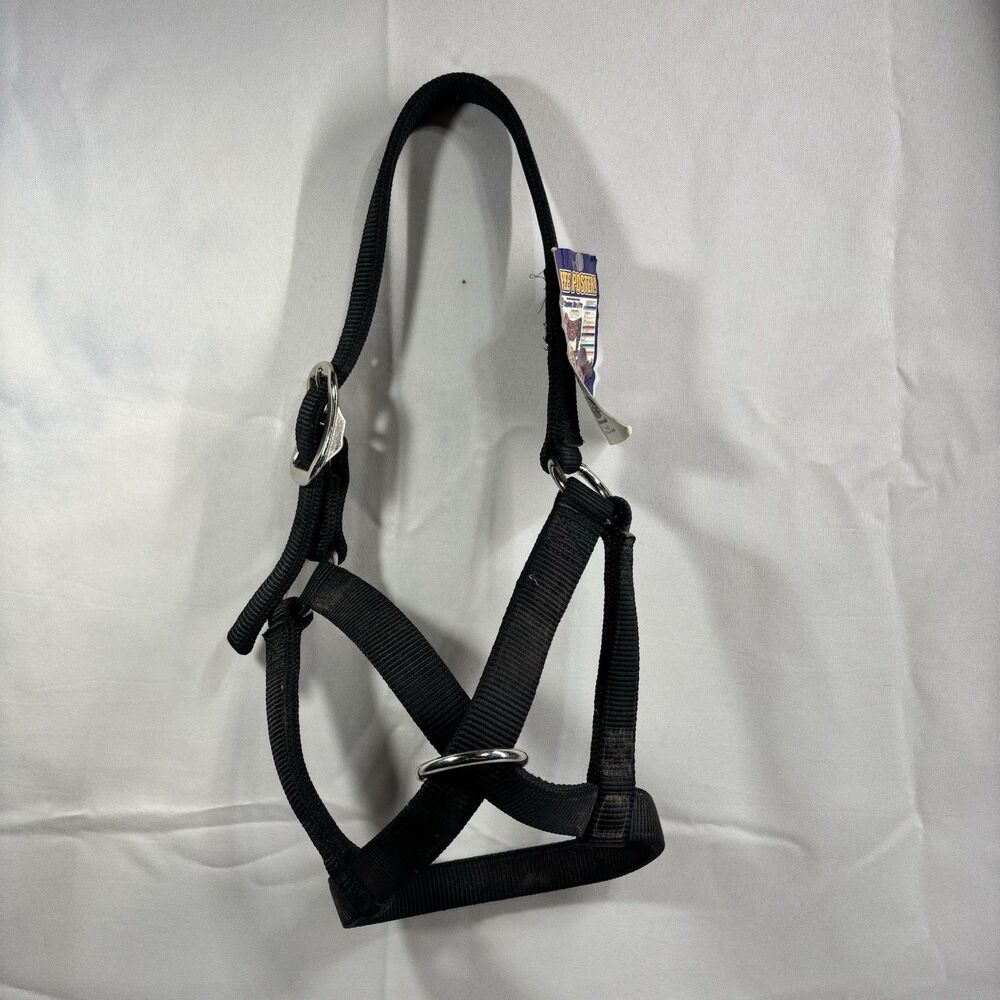 Weaver Livestock Nylon Halter Black Medium – Adjustable Show Halter NWT
